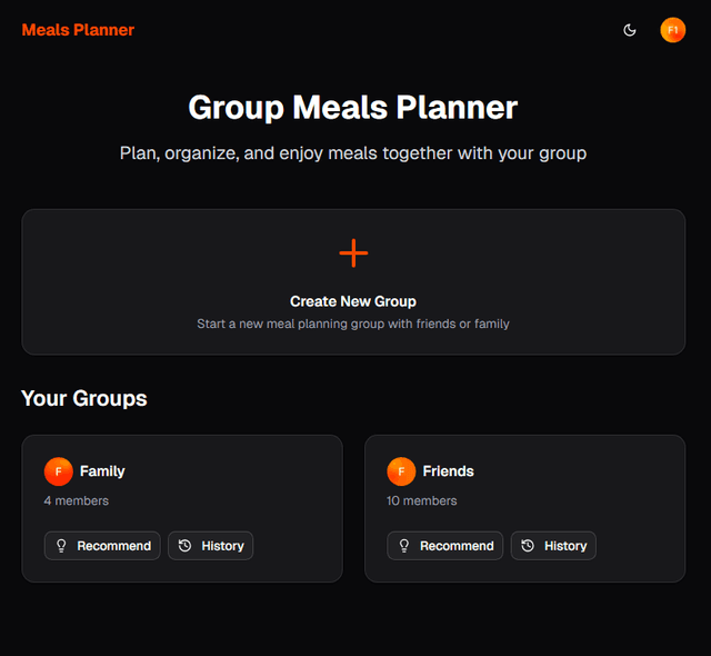 Meals Planner